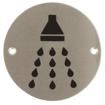 Graphic Sign D76mm-Shower SSS/Black 987.15.900