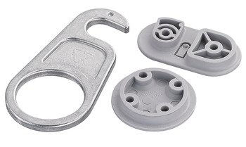 Table Connector 50kg Plastic Grey/B.Zinc Alloy 642.42.920