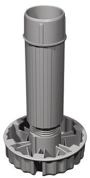Plinth Foot/Leg Adj 150mm Plastic Black 637.38.720