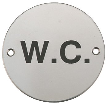 Graphic Sign D76mm-W.C. SSS/Black 987.15.800
