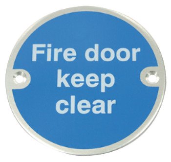 Sign D76mm-Fire door keep clear PAA 987.16.139