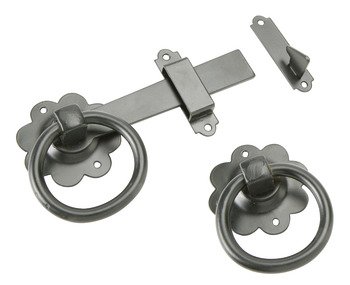 Plain Ring Gate Latch D67x170mm Steel Black 911.63.029