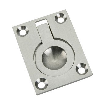 Flush Ring Pull Handle 50x38x11mm Brass SC 911.26.262