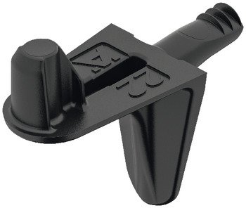 Shelf Support D3mm w Lug Plug Zinc Alloy Black 282.25.327