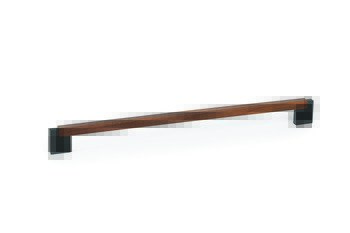 Duo Mini D Handle Aluminium Lava/Walnut 320mm Fixing Centres