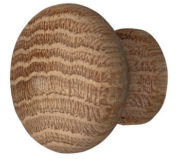 Turned EndGrain Knob Unfin Oak D34x28mm 195.75.401