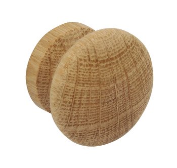 Turned EndGrain Knob Unfin Oak D39x28mm 195.78.401
