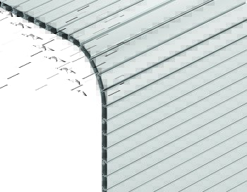 Tambour Door R.Shutter 800x1215mm Plastic Grey