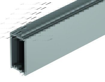 Tambour Door Lock Strip 2300mm Plastic Grey