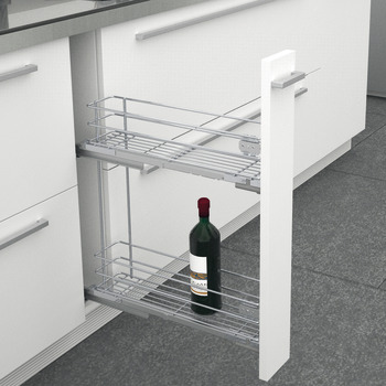 Hafele PO 2-Tier 150mm Full LH Chrome Wire 549.10.210
