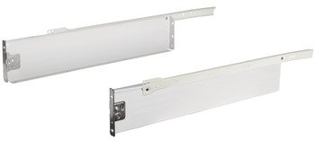 MX Mtl Drawer Sides Sgl 20kg 118/350mm Silver 554.48.935