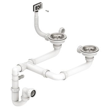 LE WAST03/ Waste+Overflow Dbl Stainless Steel 565.60.960