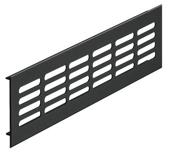 Ventilation Grille Rectangle 130x1000mm Aluminium Black 9005 575.20.545