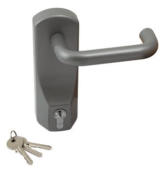 Outside Access Device w Lever Silver 911.52.148