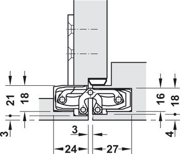 Tectus TE240 3D 180D Hinge MB 924.19.073