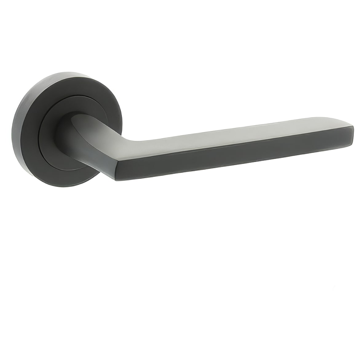 Status Alaska Door Handle on Rose - Matt Black