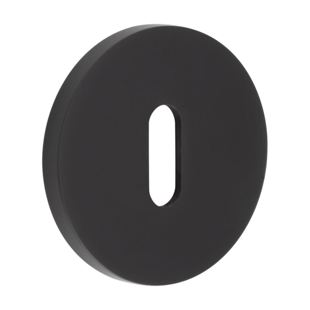 Escutcheon - 54mm Diameter - Keyhole - Black