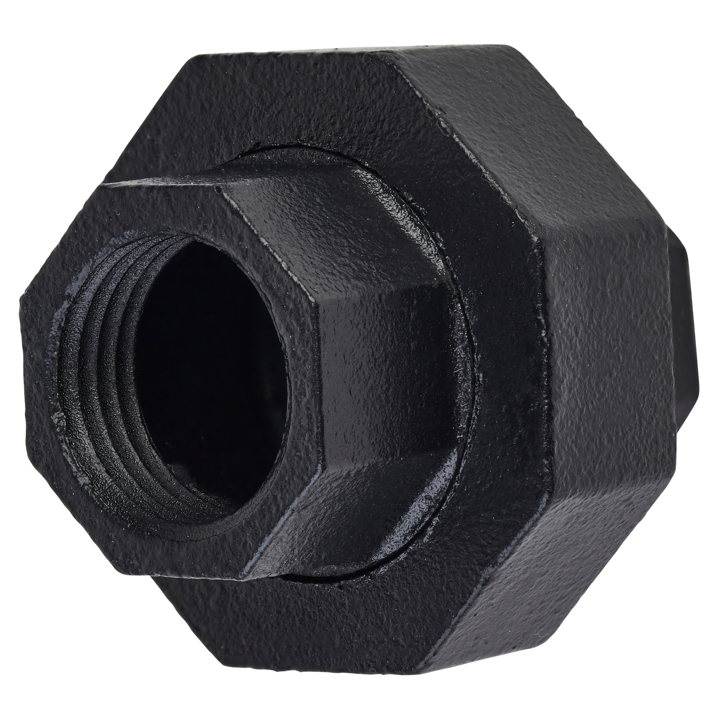 3/4" Pipe Shelving Iron Bolted Straight Pipe Connector - Black