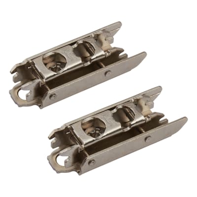 CLIP Straight Cabinet Mounting Plate - Screw On - 3mm Spacing - Nickel Plated - Pair