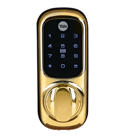 Keyless Connected Ready Smart Lock - No Module - Polished Brass - YD-01-CON-NOMOD-PB