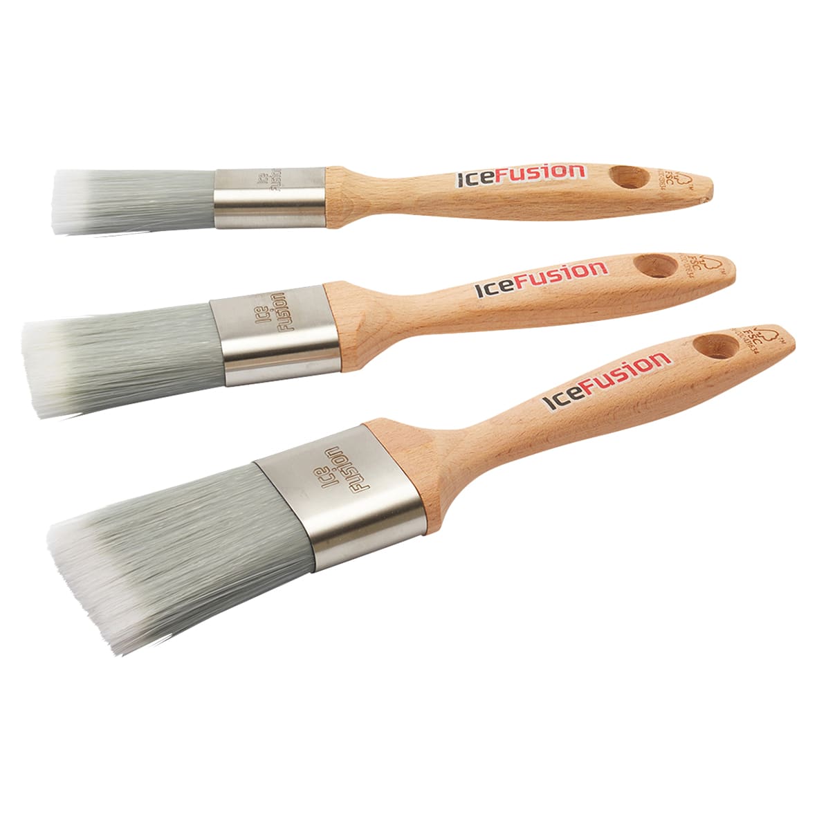 Ice Fusion Synthetic Paint Brush Set - Pack of 3
