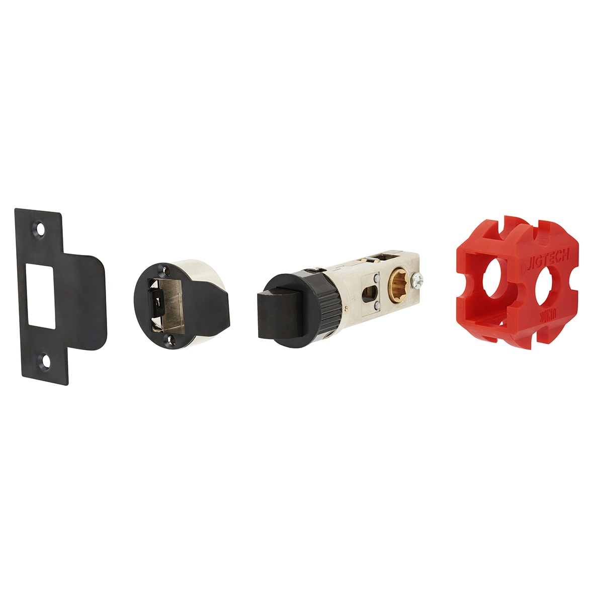 Smartlatch Passage Bolt Through Tubular Latch - 77mm Case - 57mm Backset - Matt Black