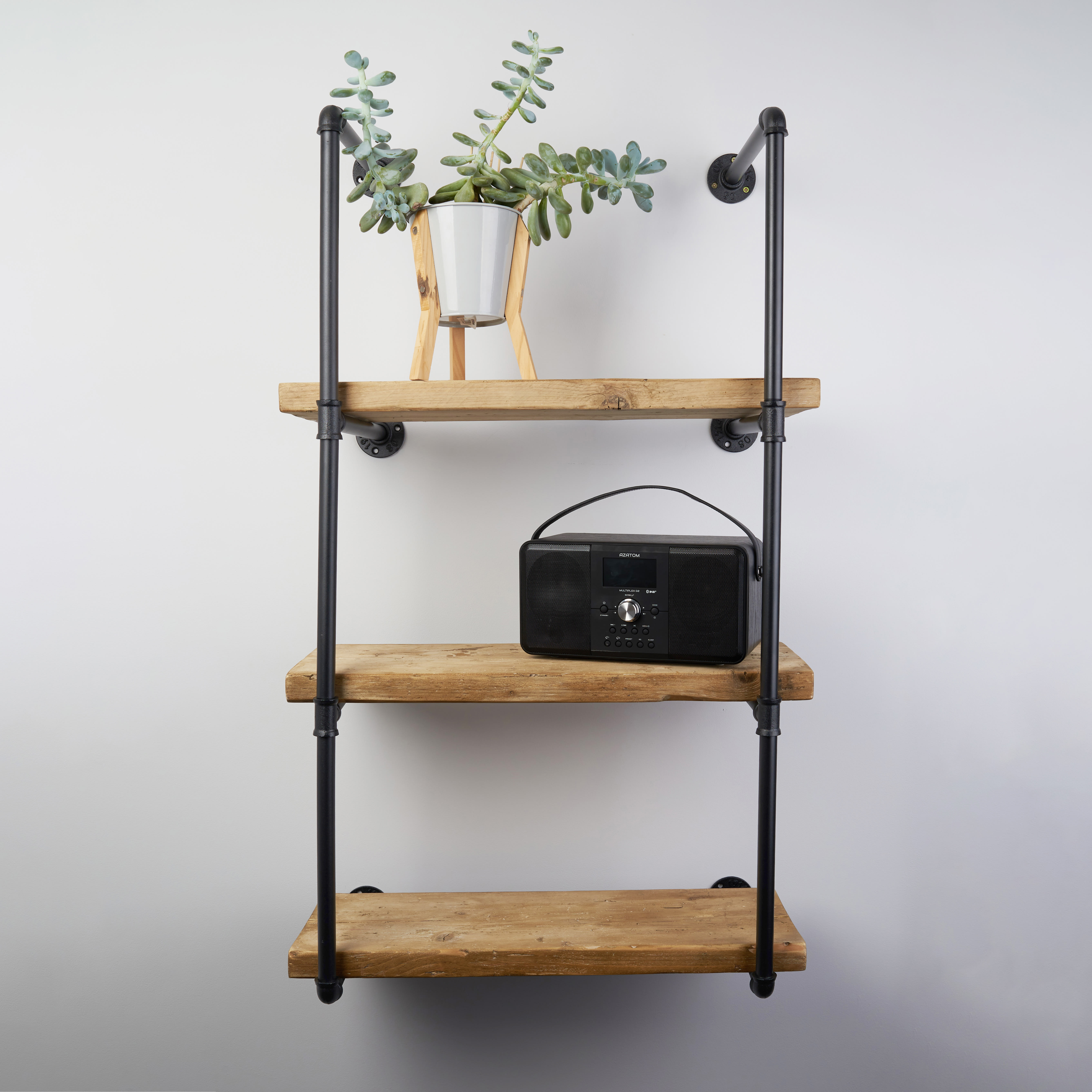 1/2" 3 Tier Pipe Shelf Kit - Grey
