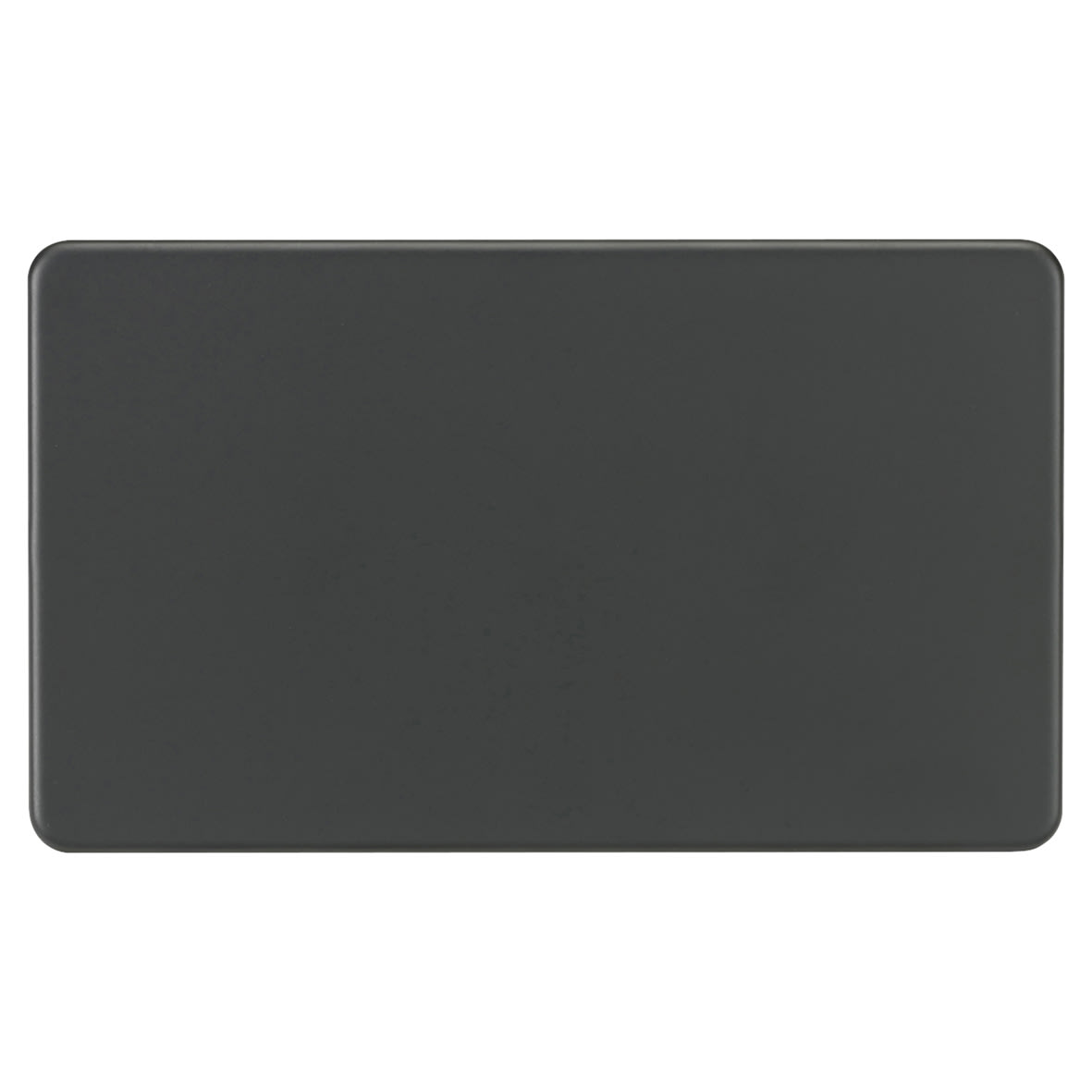 2 Gang Blank Plate - Anthracite Grey
