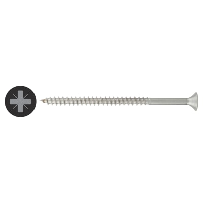 R2 Retinox Pozi Countersunk Wood Screws - 6.0 x 100mm - A2 Stainless Steel - Pack of 100