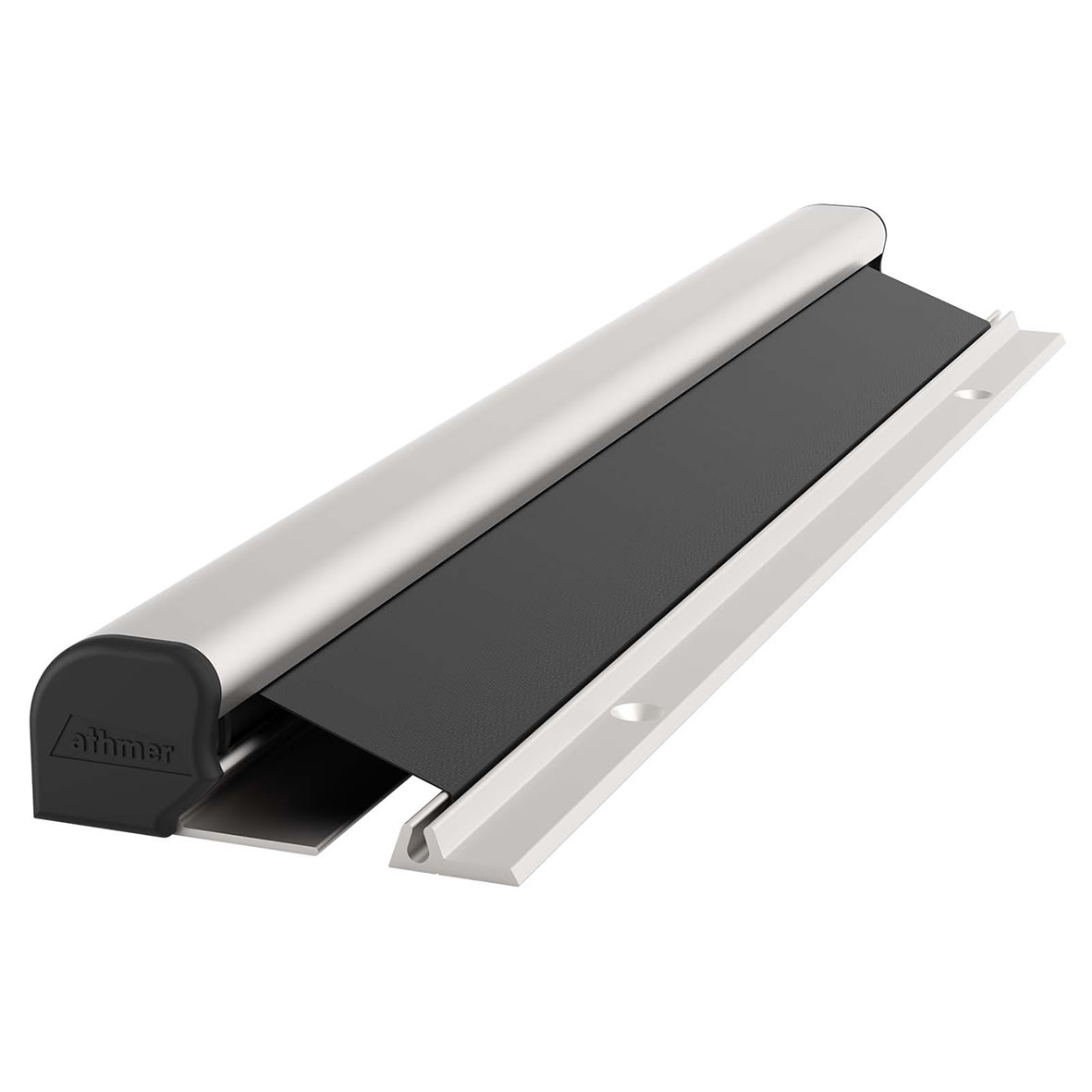 Waterproof Roller Finger Guard With Anthracite Grey Fabric - 1925mm - Satin Aluminium