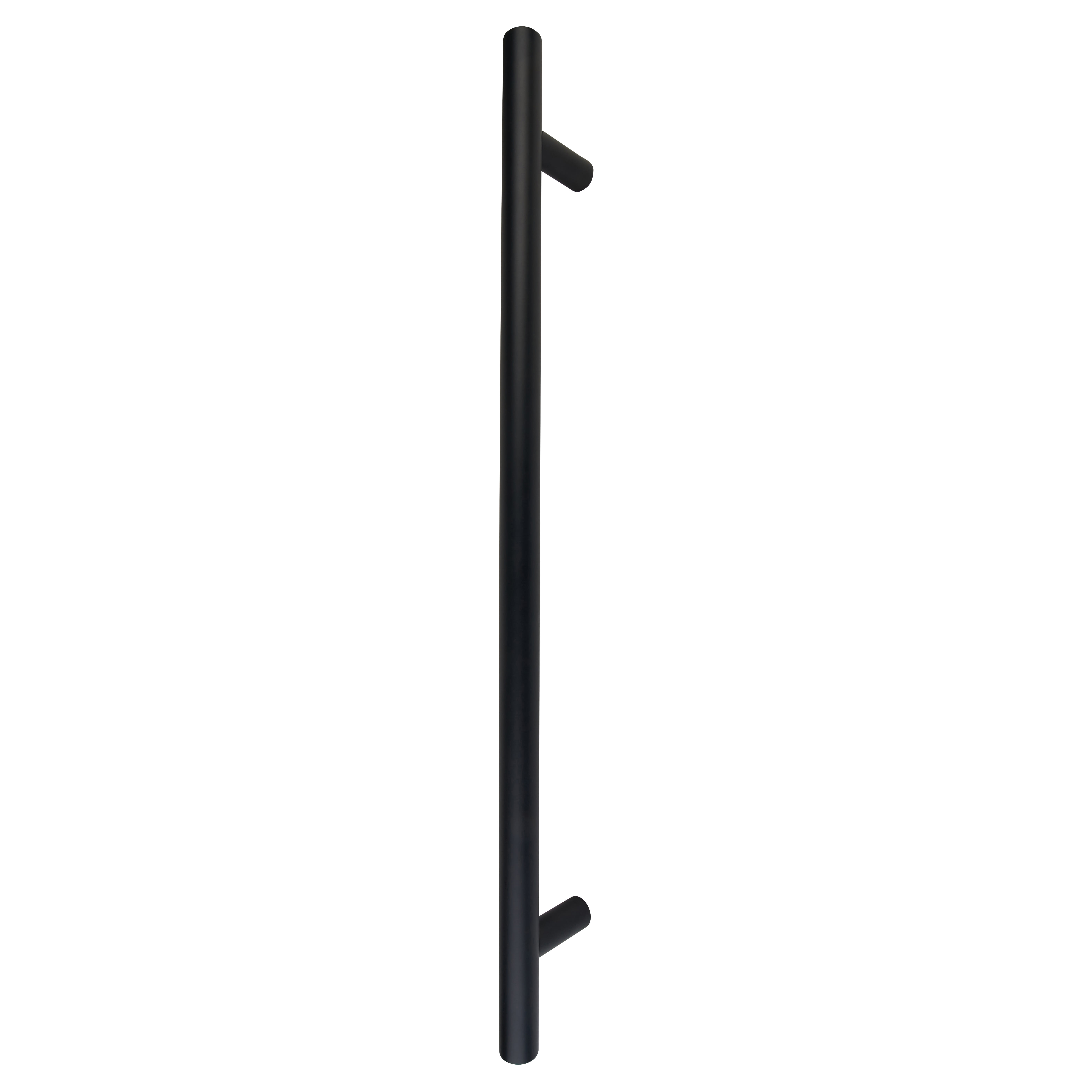 Matt Black 30mm T-Bar Door Pull Handle - Bolt Fix - 600mm Centres