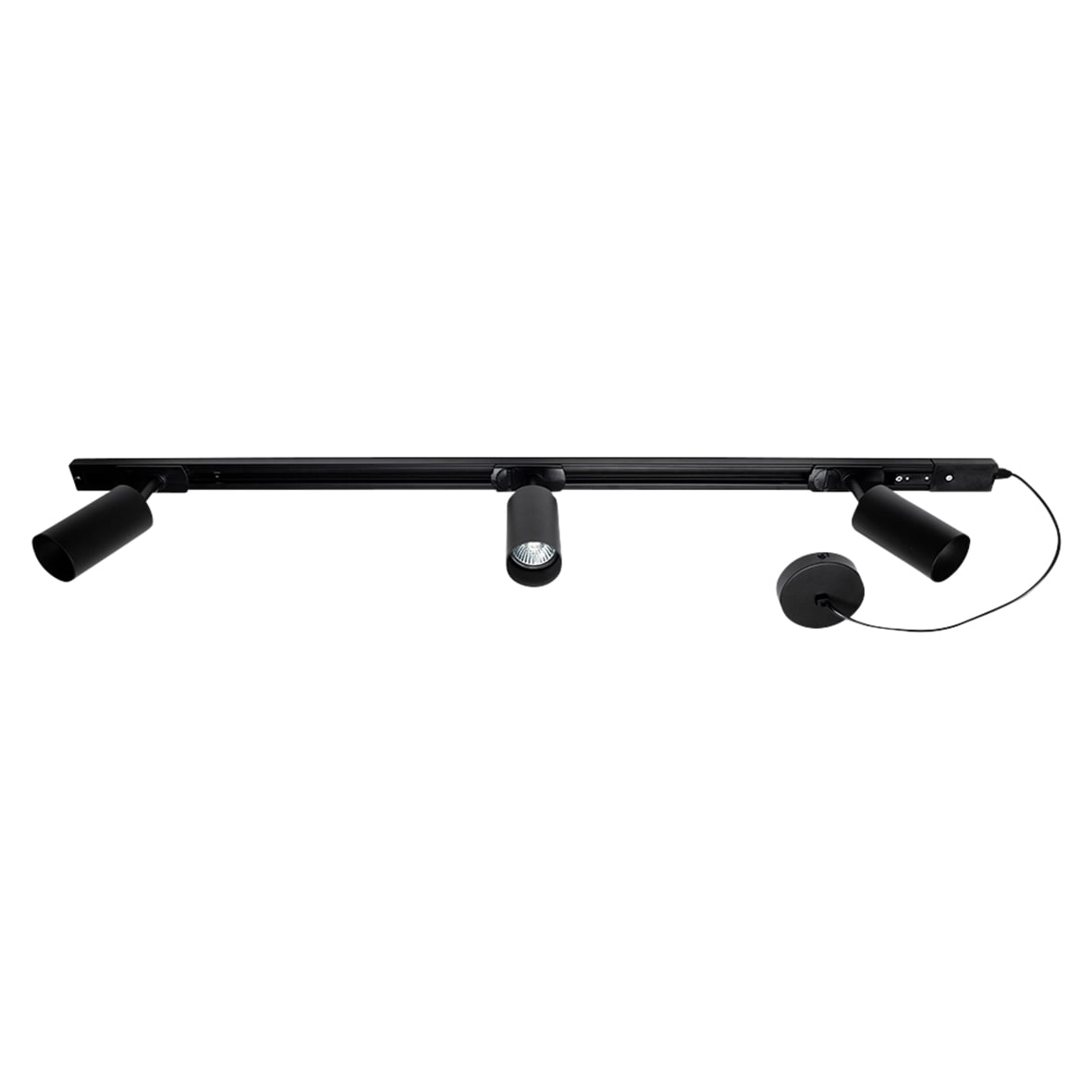 Forum Inlight Cayo GU10 3 Head Track Spotlight Kit - Black