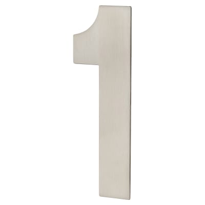 100mm Concealed Screw Fix Door Numeral - 1 - Satin Stainless Steel
