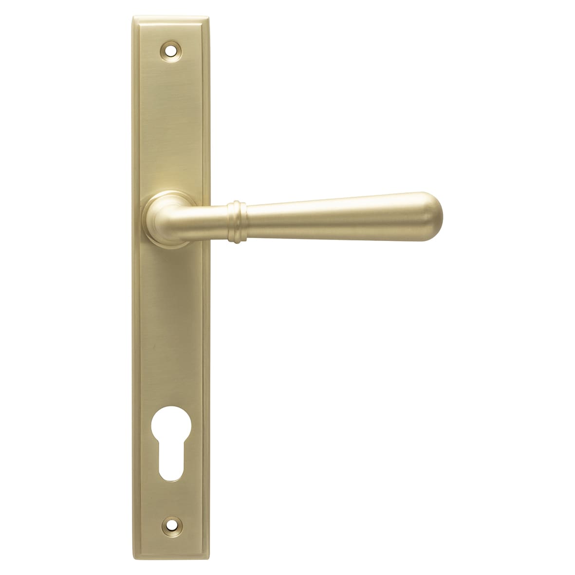 Newbury Polished Stainless Steel uPVC Slimline Multipoint Door Handles - 92mm c/c