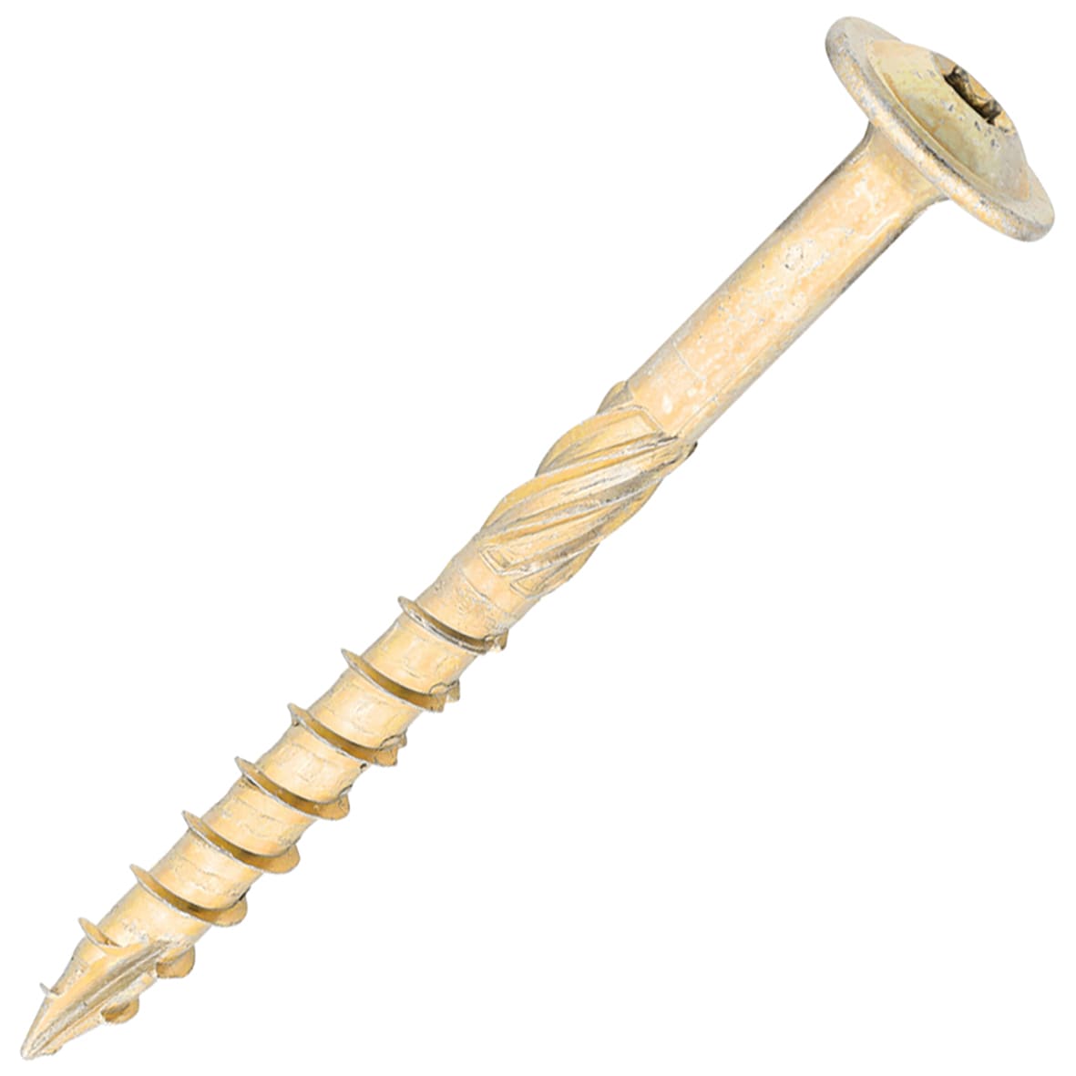 Timber Frame Screws Wafer Head - 6.7 x 75mm - Yellow Zinc - Pack of 50