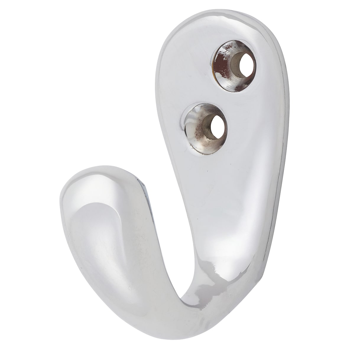 Victorian Single Coat Hook - 44 x 23mm - Polished Chrome