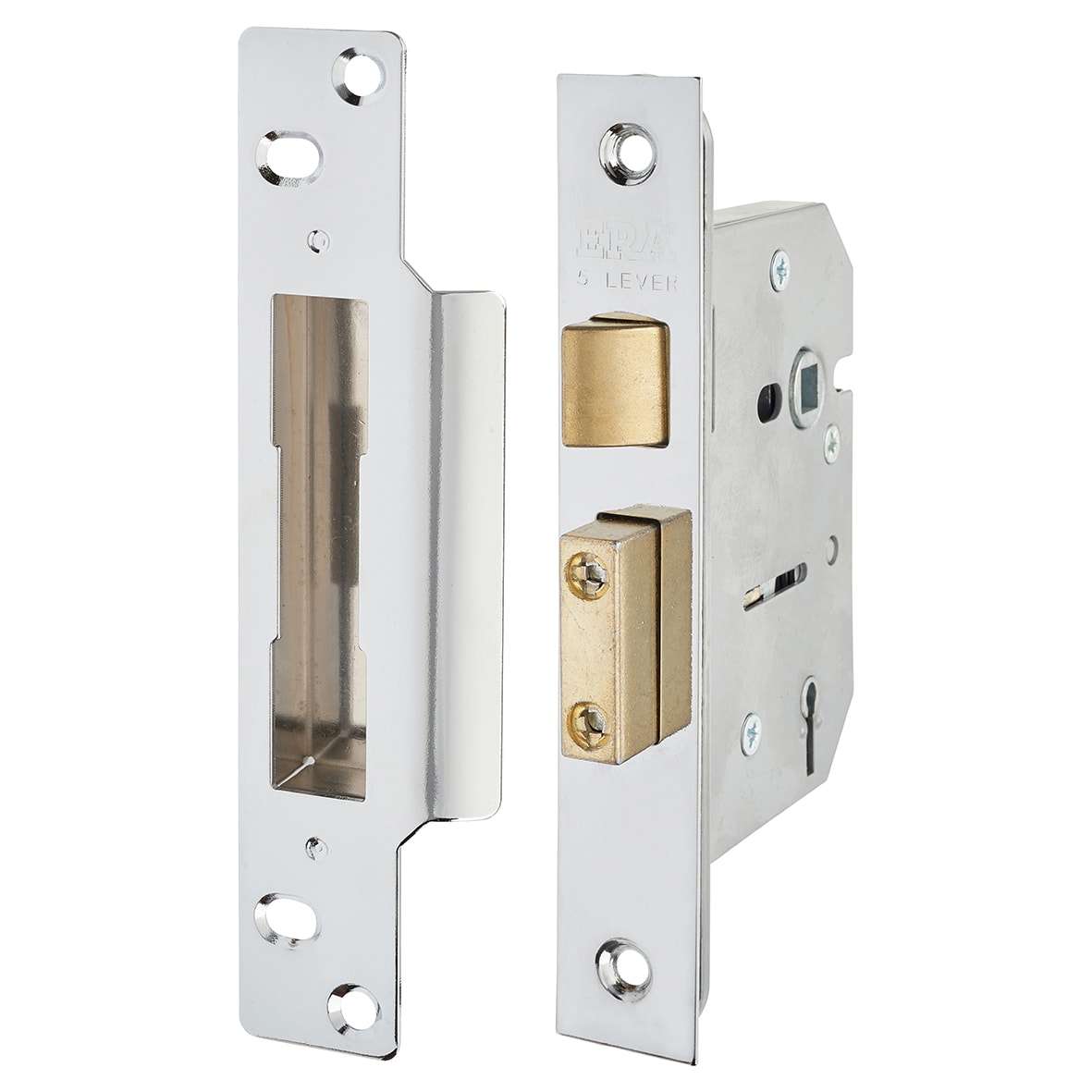 Viscount Bolt Through 5 Lever Sashlock - 76mm Case - 56mm Backset - Polished Chrome