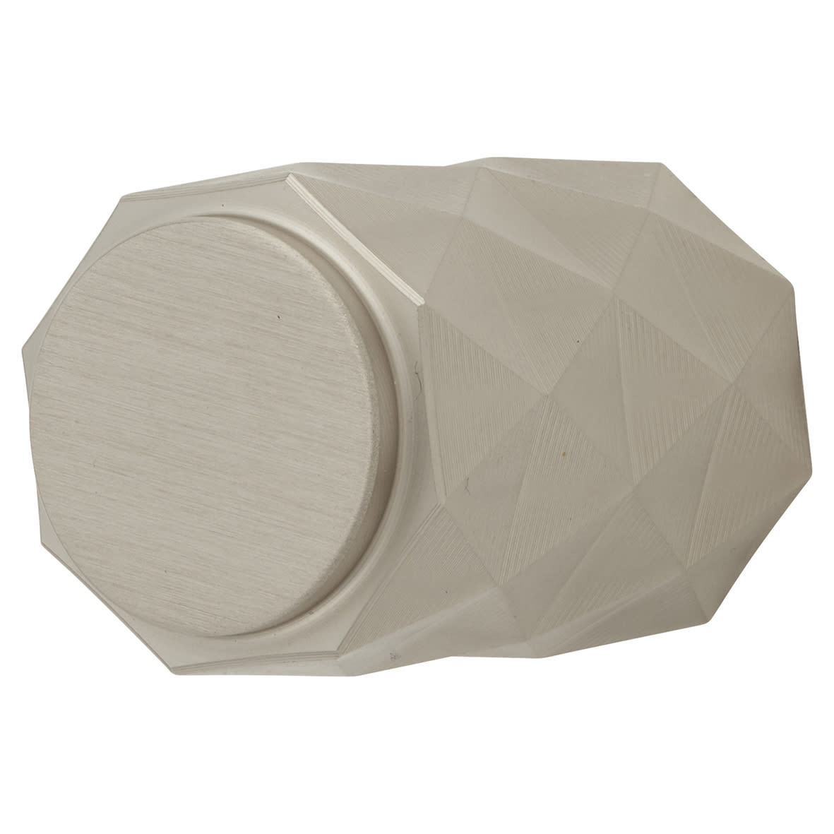 Diamond Cut Cylinder Cabinet Knob - 20mm Diameter - Satin Nickel