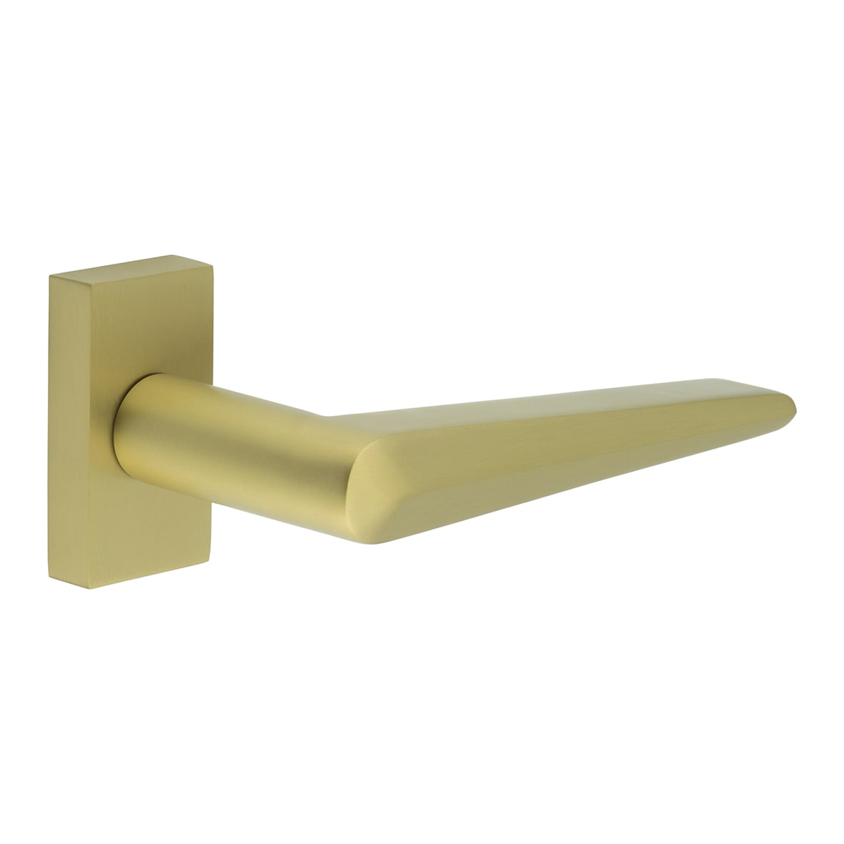 Satin Brass uPVC Multipoint Door Handles on Rectangular Rose - CR-107 Range 338711P