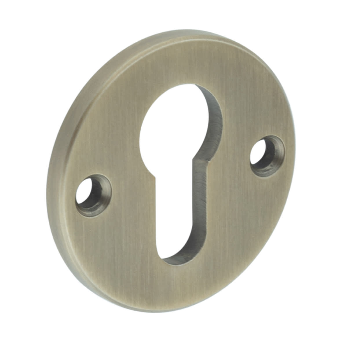 Face Fix Security Escutcheon - 52mm Diameter - Euro - Antique Brass