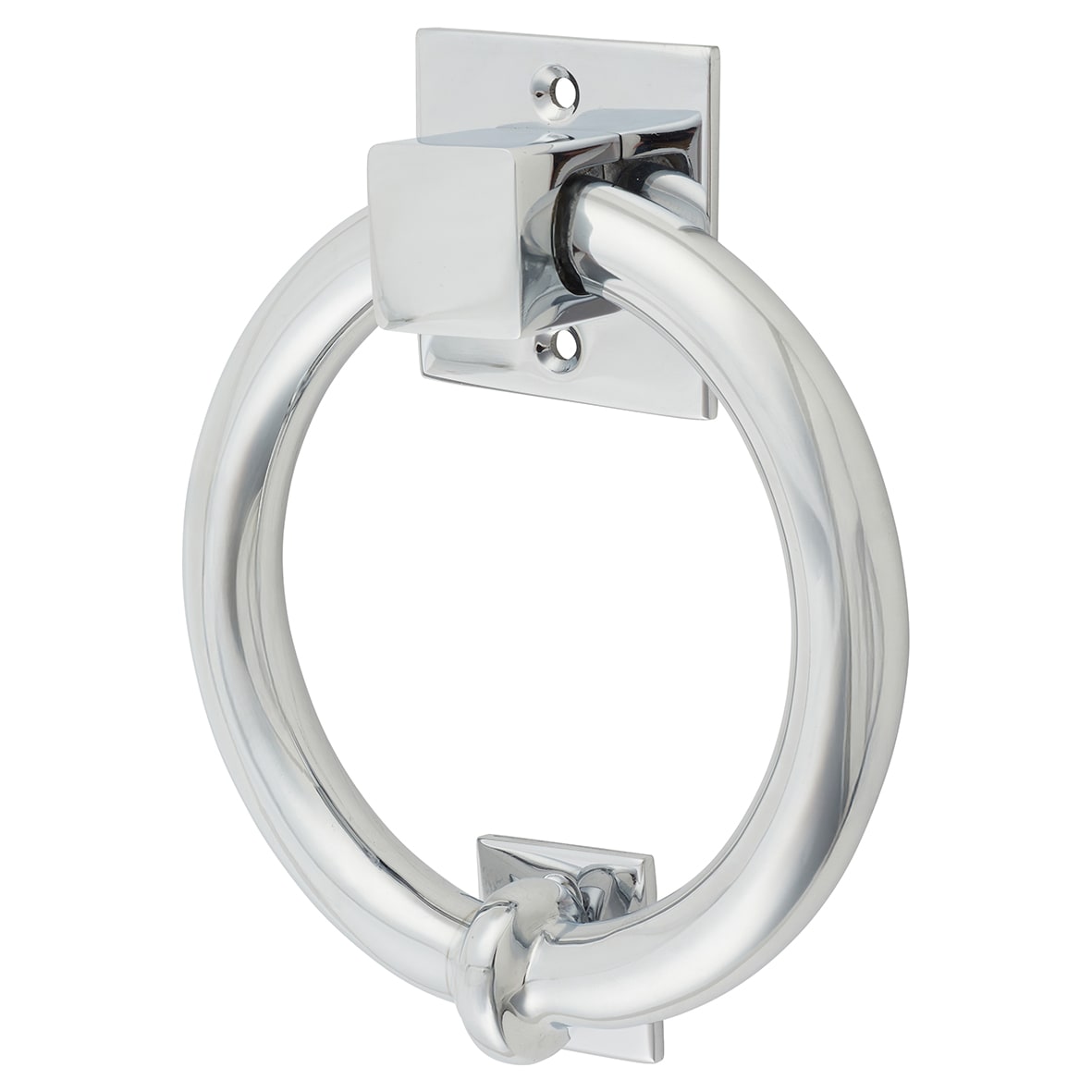 Ring Door Knocker - Polished Chrome - 140 x 120mm