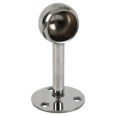 25mm Hanging Rail End Bracket - Polished Stainless Steel
