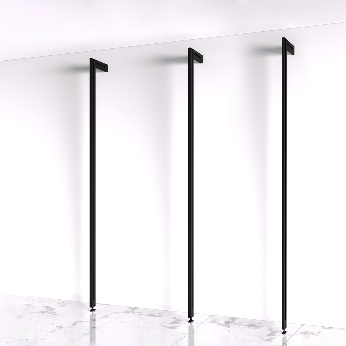 Zero 3 Profile Floor to Wall Kit - 2170mm Length - Black