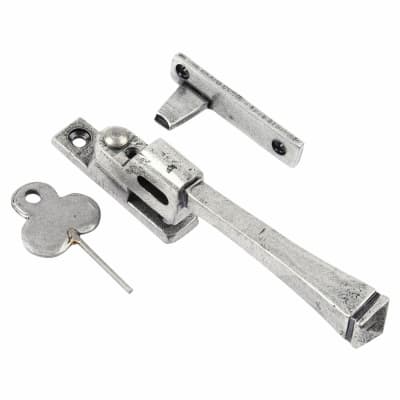 Avon Locking Night Vent Casement Window Fastener - Reversible - Pewter