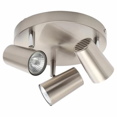 Forum Inlight Harvey 3 Light Circular Ceiling Spotlight - Satin Nickel