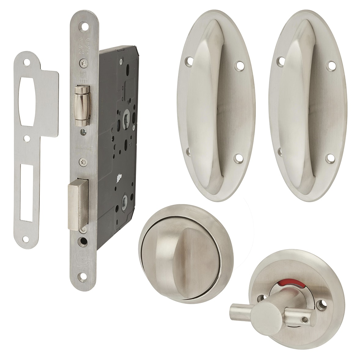 Anti-Ligature First Entry Roller Latch Bathroom Doorset with Primary Override