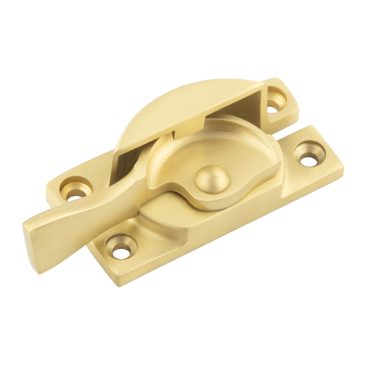 Fitch Sash Window Fastener - 64 x 12mm - Satin Brass