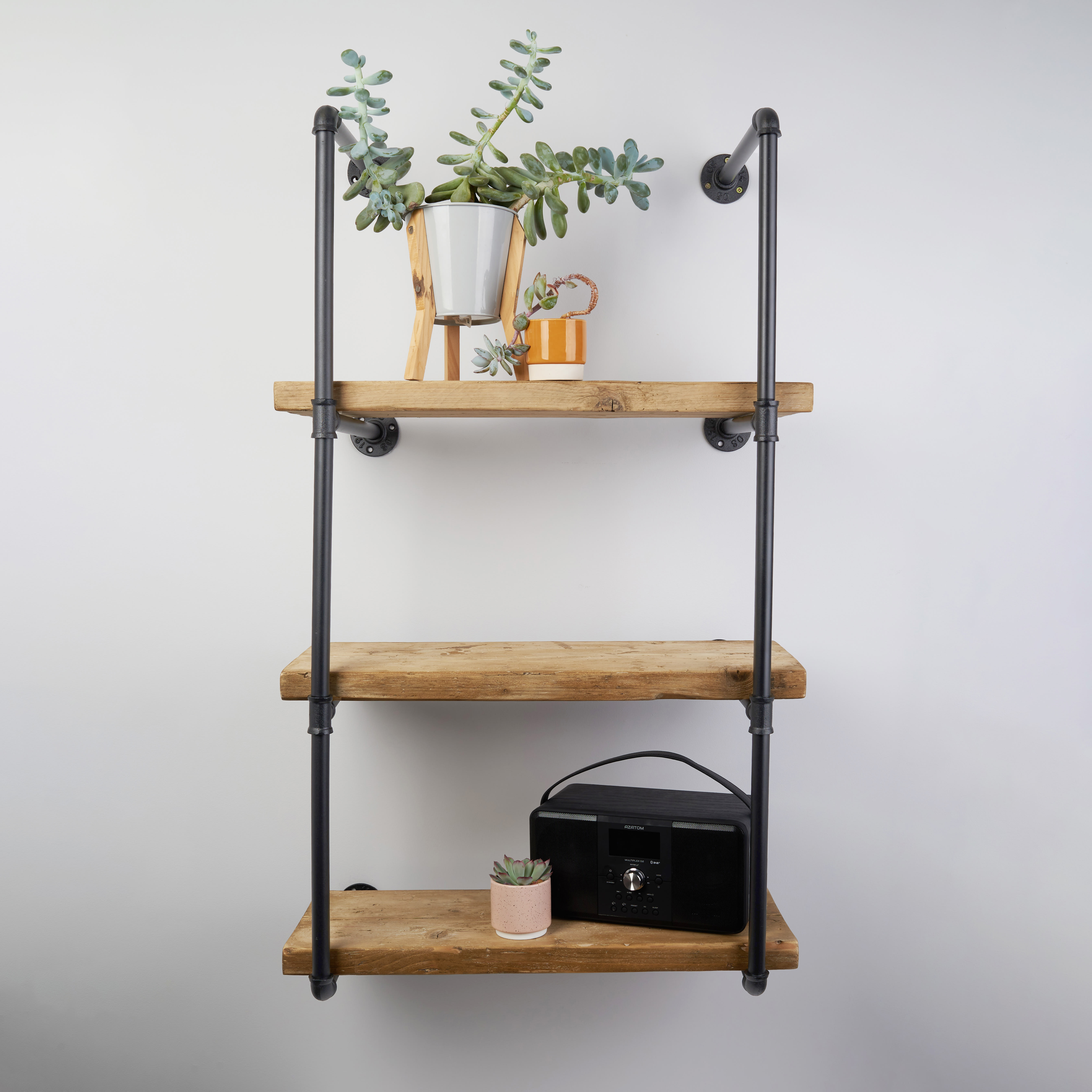 3/4" 3 Tier Pipe Shelf Kit - Grey