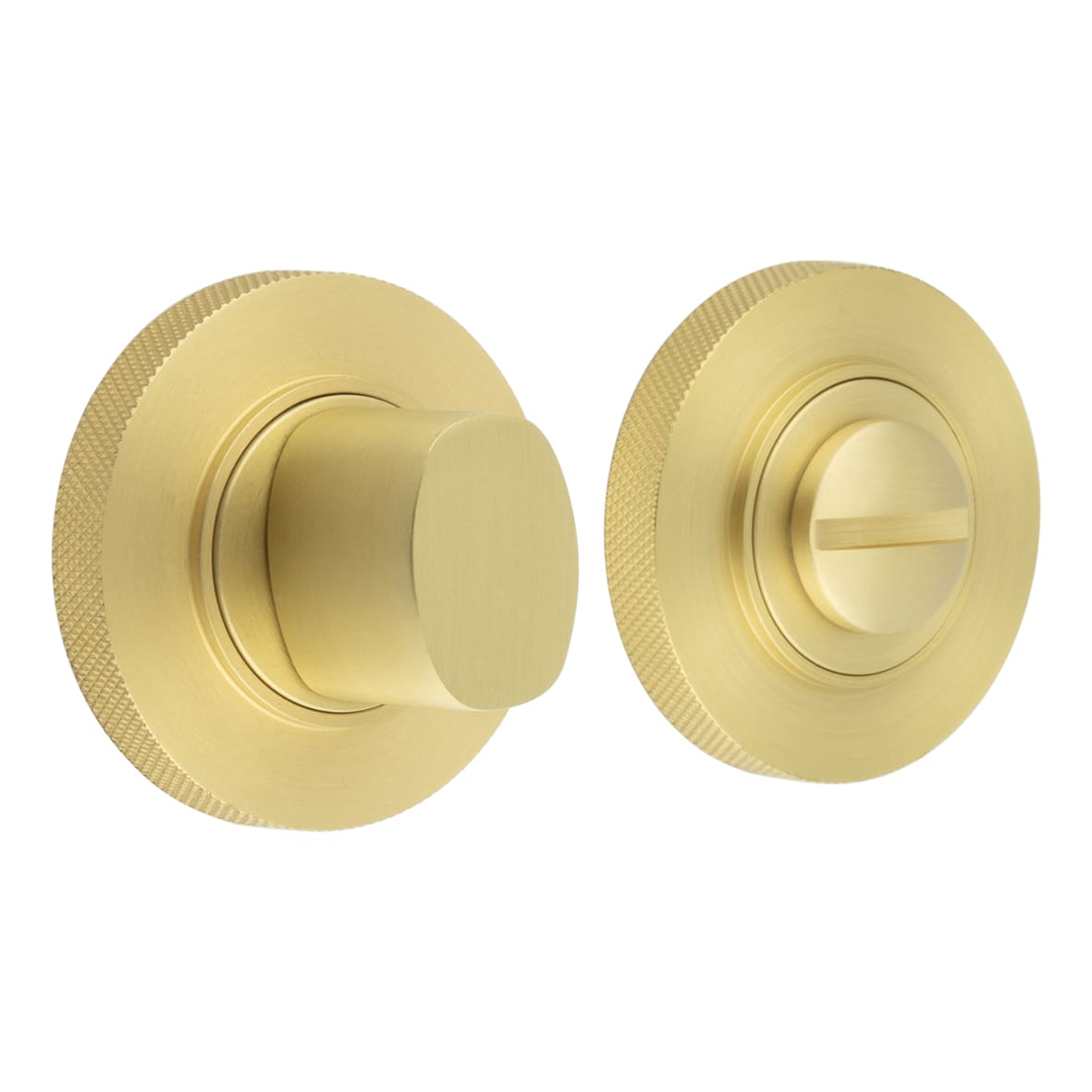 Inner 3 Turn & Release with Knurled Rose - 47mm Diameter - Satin Brass