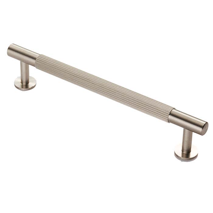 12.5mm Lines T-Bar Cabinet Pull Handle - 160mm Centres - Satin Nickel